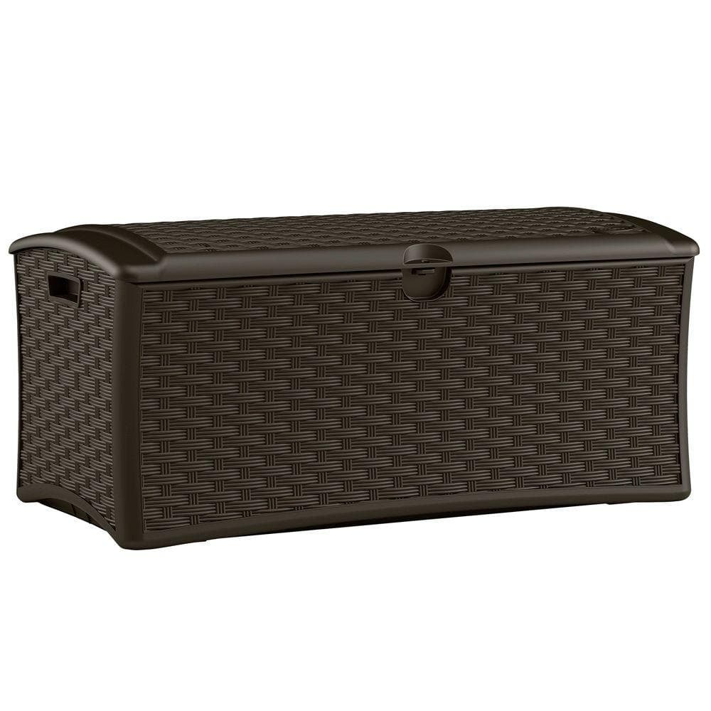 72 Gal. Plastic Wicker Deck Box - Hercitys