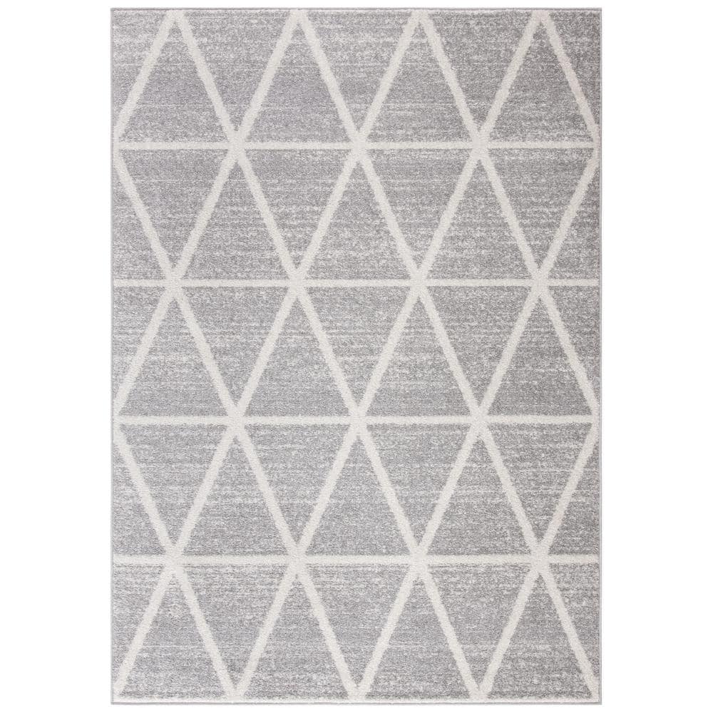 Adirondack Gray/Ivory 9 ft. x 12 ft. Chevron Triangle Area Rug - Hercitys