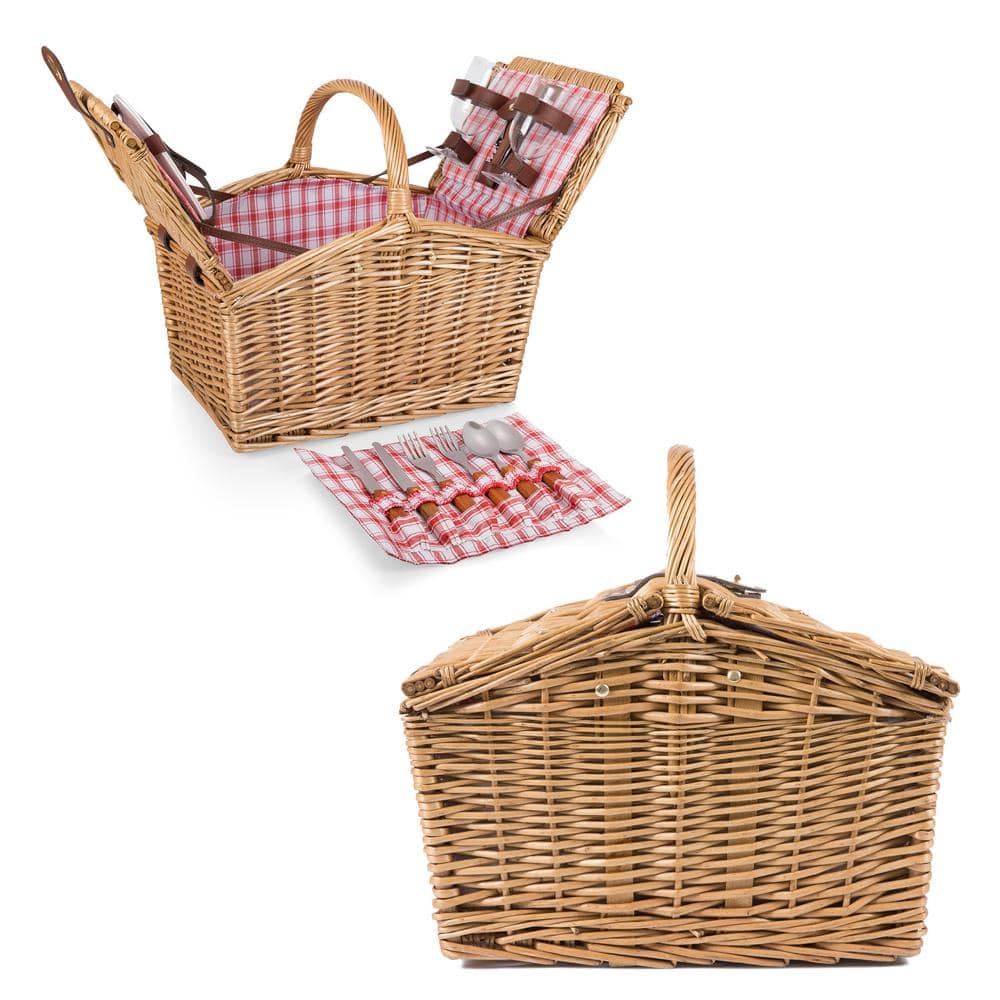 Piccadilly Natural Wood Picnic Basket - Hercitys