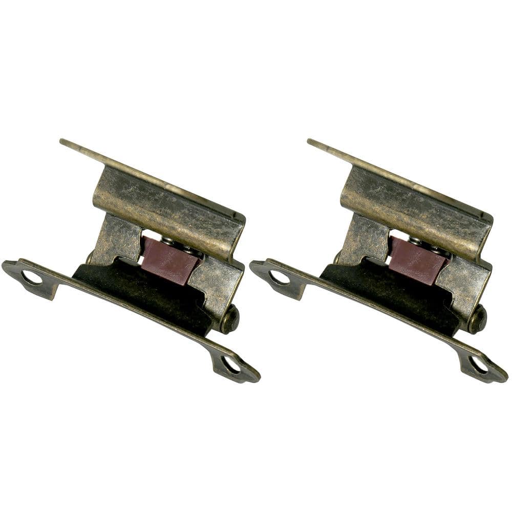 Face Frame Inset Antique Brass 3/8 inch Inset Self-Closing Hinge (25 -Pack) - Hercitys