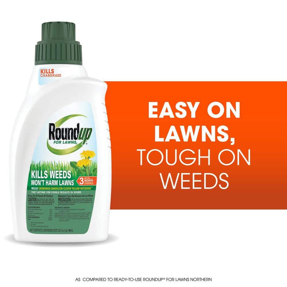 For Lawns 2-Concentrate 32 fl. oz. Weed Killer for Northern Grasses, Kills Crabgrass, Lawn Weed Killer - Hercitys