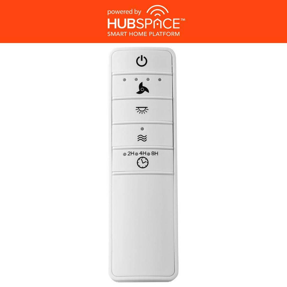 Universal Smart Wi-Fi 4-Speed Ceiling Fan White Remote Control – For Use Only With AC Motor Fans Powered by Hubspace - Hercitys