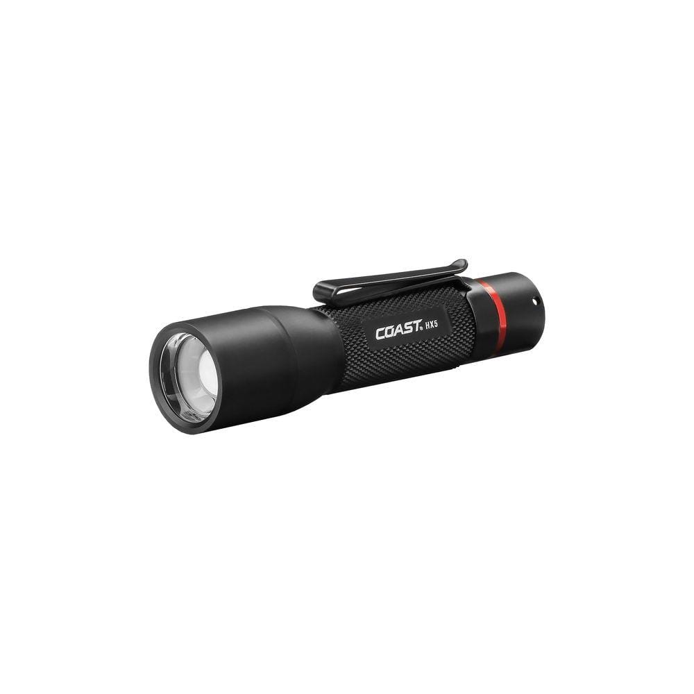 HX5 360 Lumen Alkaline-Dual Power LED Flashlight with Pure Beam Slide Focus and Two-Way Hat Clip - Hercitys