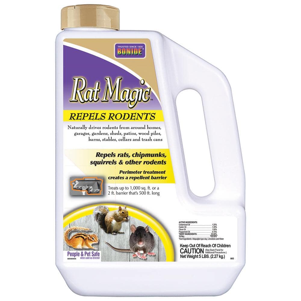 Rat Magic, Repels Rats, Chipmunks, Squirrels, Rodent Repellent 5 lb. Granules - Hercitys