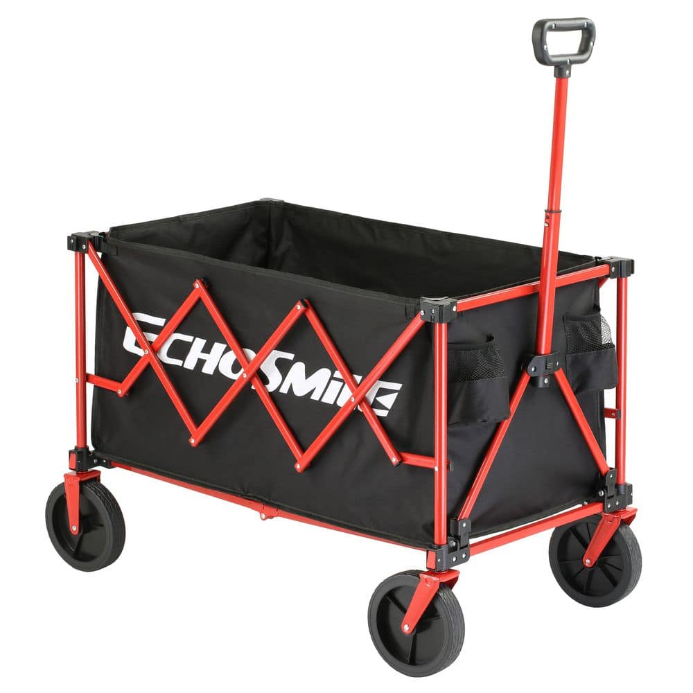 Red 5.65 cu. ft Fabric Garden Cart - Hercitys
