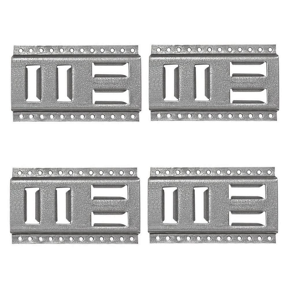 8 in. Fast-Track E-Track USA Galvanized Steel Horizontal Vertical, Logistic Tie-Down (4-Pack) - Hercitys