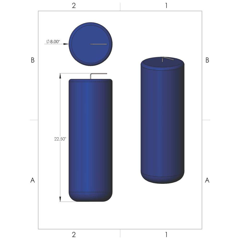 8 in. Blue Effluent Filter - Hercitys