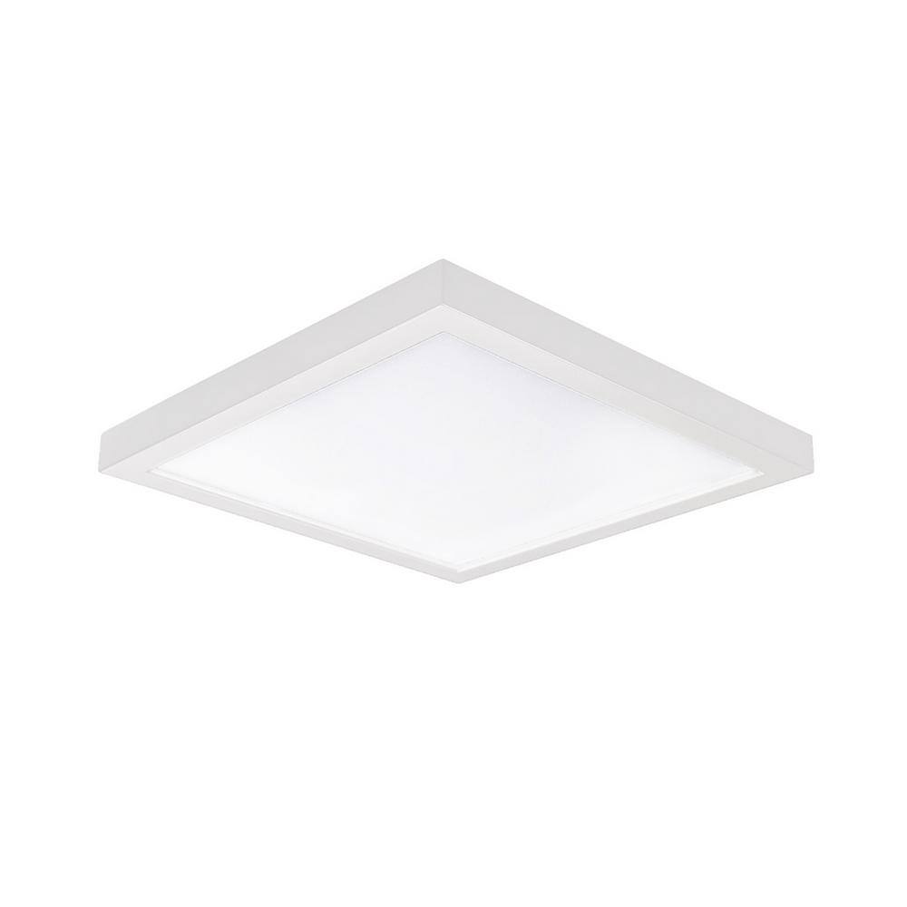 Square 7 in. 1-Light White LED Flush Mount 3000K - Hercitys
