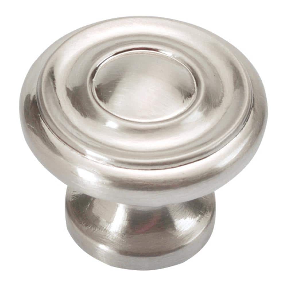 Cottage 1-1/4 in. Dia Satin Nickel Cabinet Knob (10-Pack) - Hercitys