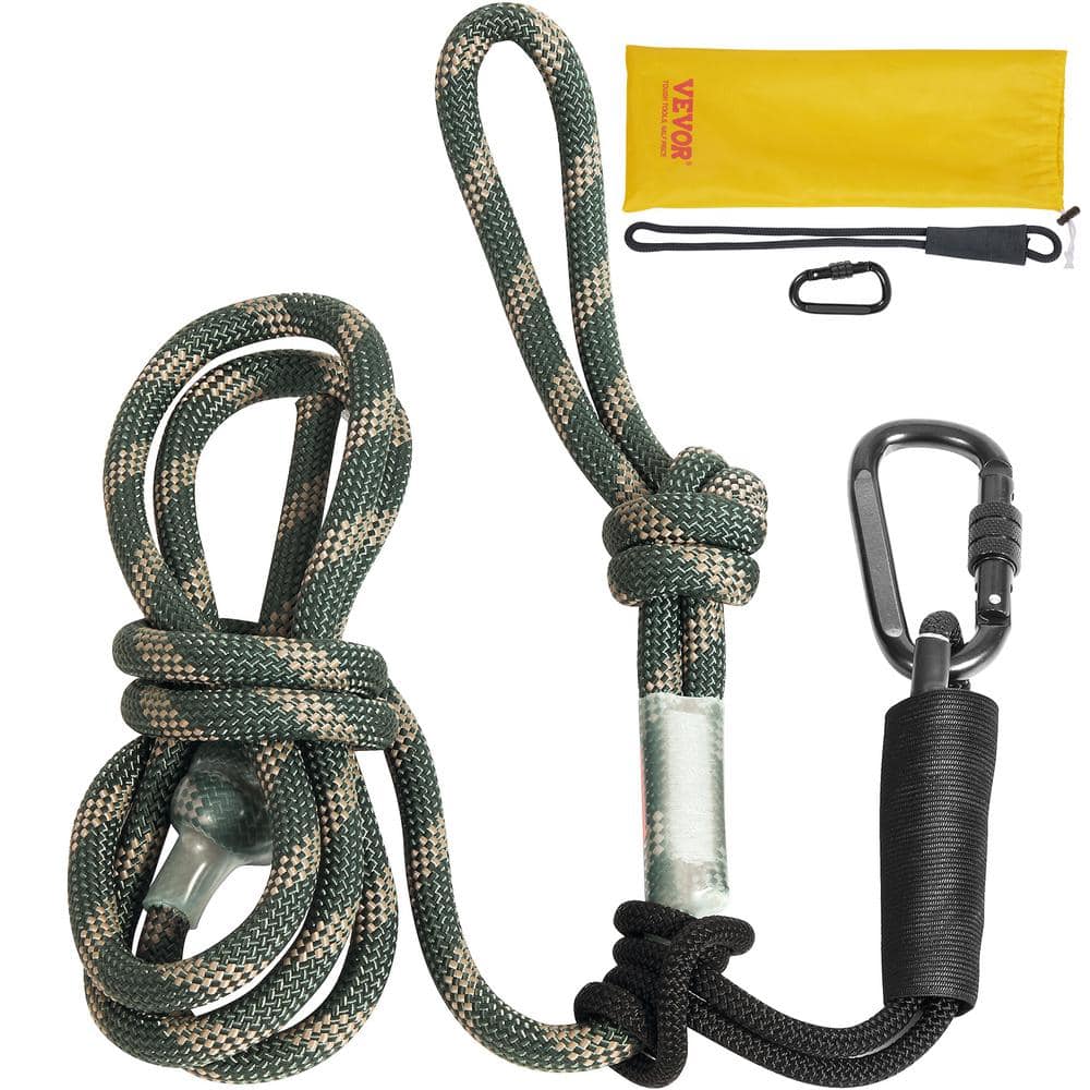 Tree Stand Safety Rope, 9 ft./27.43M Treestand Lifeline Rope 30KN Breaking Tension, 0.6 in. Hunting Safety Line - Hercitys