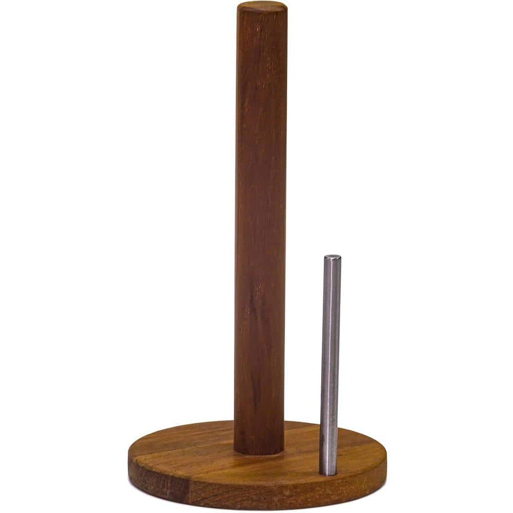 Manada Teak and Stainless Steel Paper Towel Holder - Hercitys