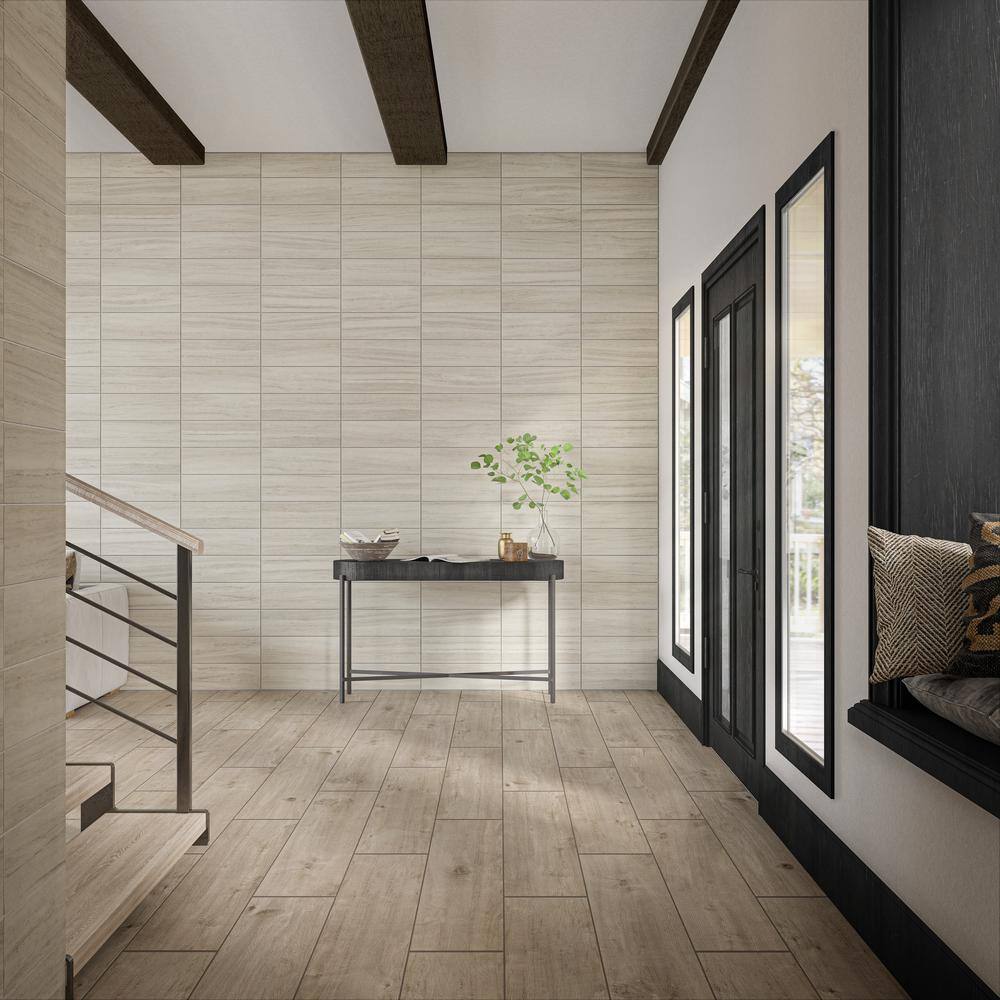 Rivendell Column Gray 6 in. x 18 in. Glazed Ceramic Wall Tile (11.25 sq. ft./Case) - Hercitys