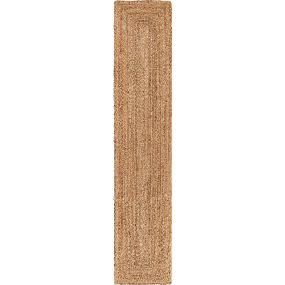 Classic Braided Natural 80 in. x 16 in. Organic Jute Table Runner - Hercitys