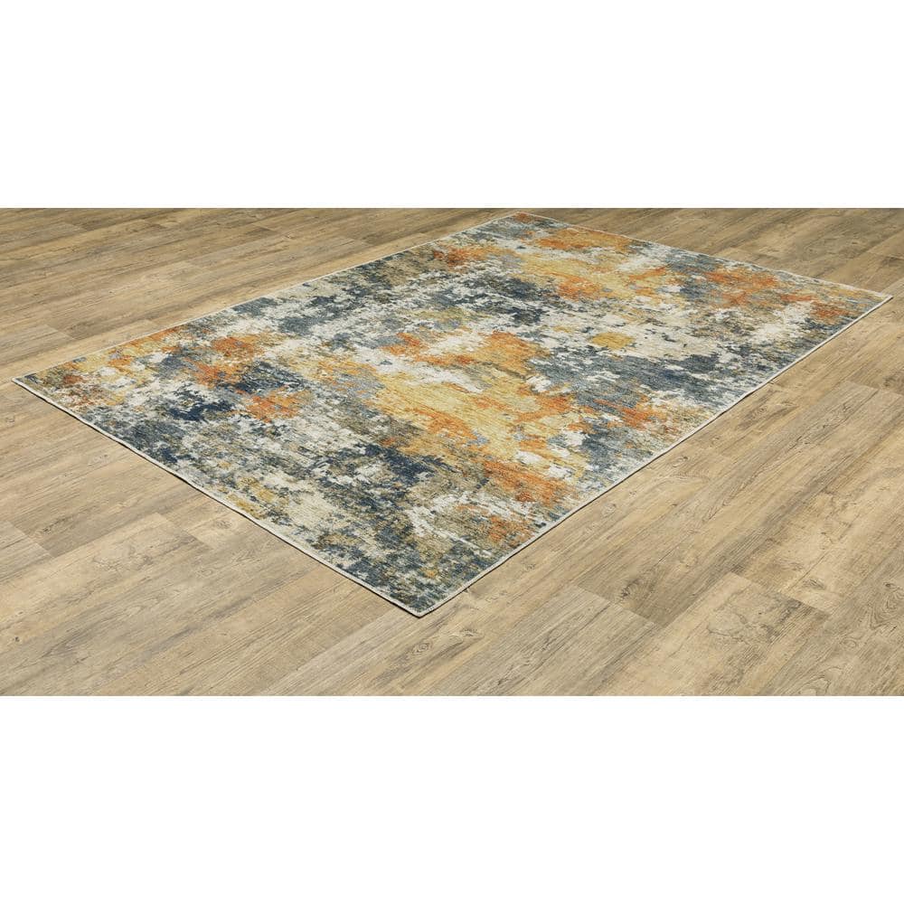 Maya Multi-Colored 5 ft. x 7 ft. Abstract Area Rug - Hercitys
