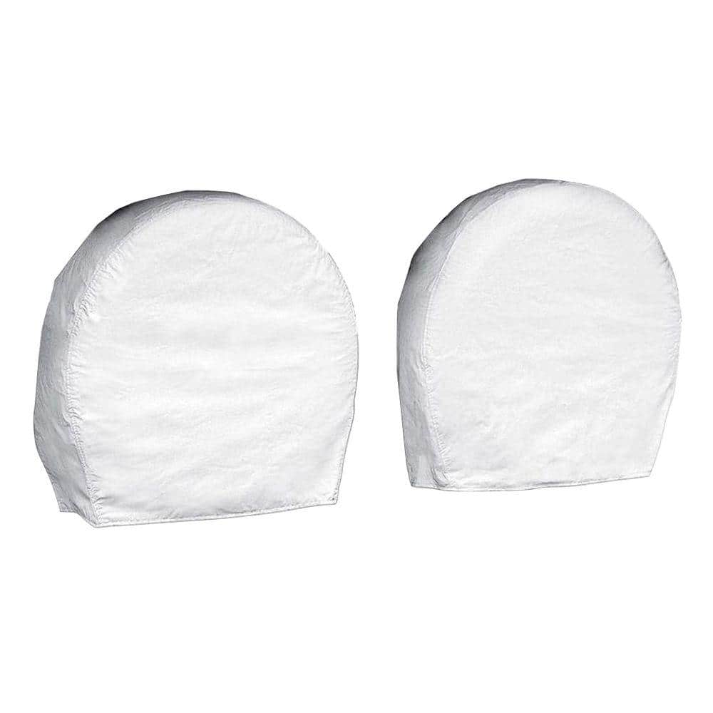 White RV Wheel Cover, 24″ – 27″ Diameter, 8.5″ Tire Width - Hercitys