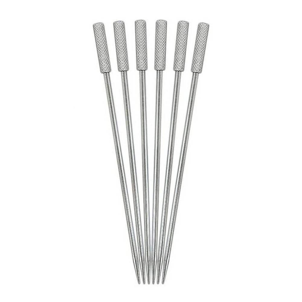 Stainless Steel Classic Cocktail Picks, Set of 6, Silver - Hercitys