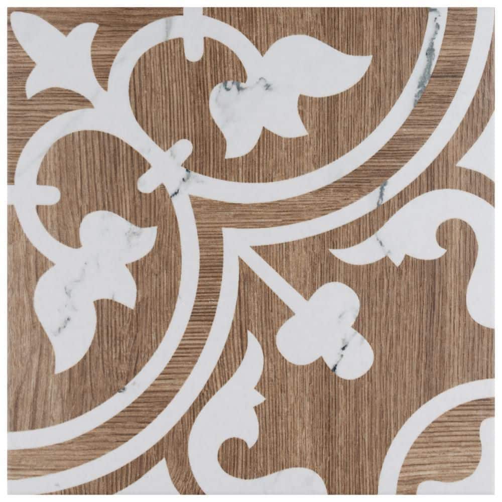Llama Arte Loire Verso Noce 9-3/4 in. x 9-3/4 in. Porcelain Floor and Wall Tile (10.88 sq. ft./Case) - Hercitys