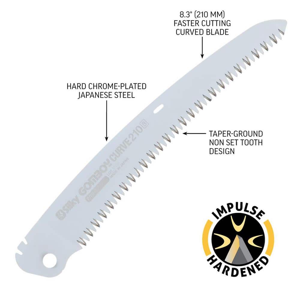 Replacement Blade Only for GomBoy Curve 8.3 in. (210mm) Large Teeth Pruning Saw - Hercitys