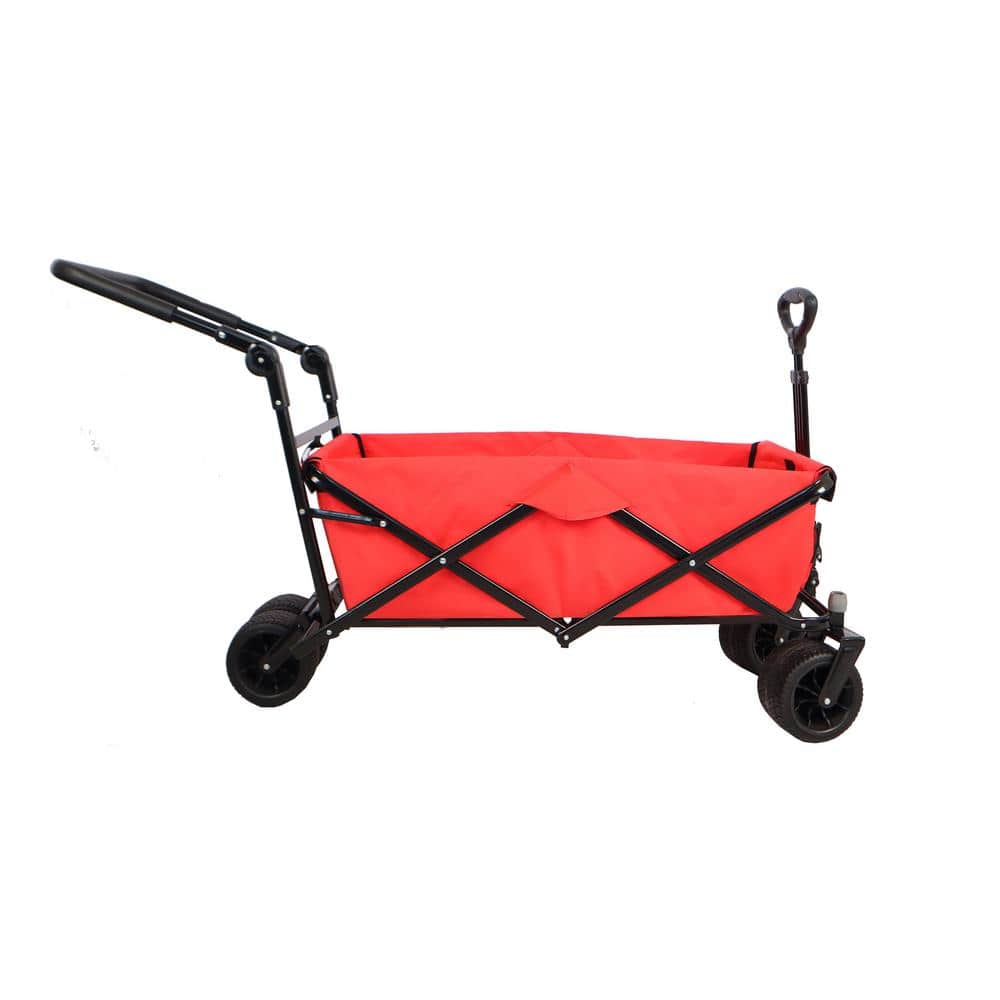 9.68 cu. ft. Utility Metal Park Garden Cart Tool Customized Color Folding Camping Trolley Outdoor Picnic Beach Wagon - Hercitys