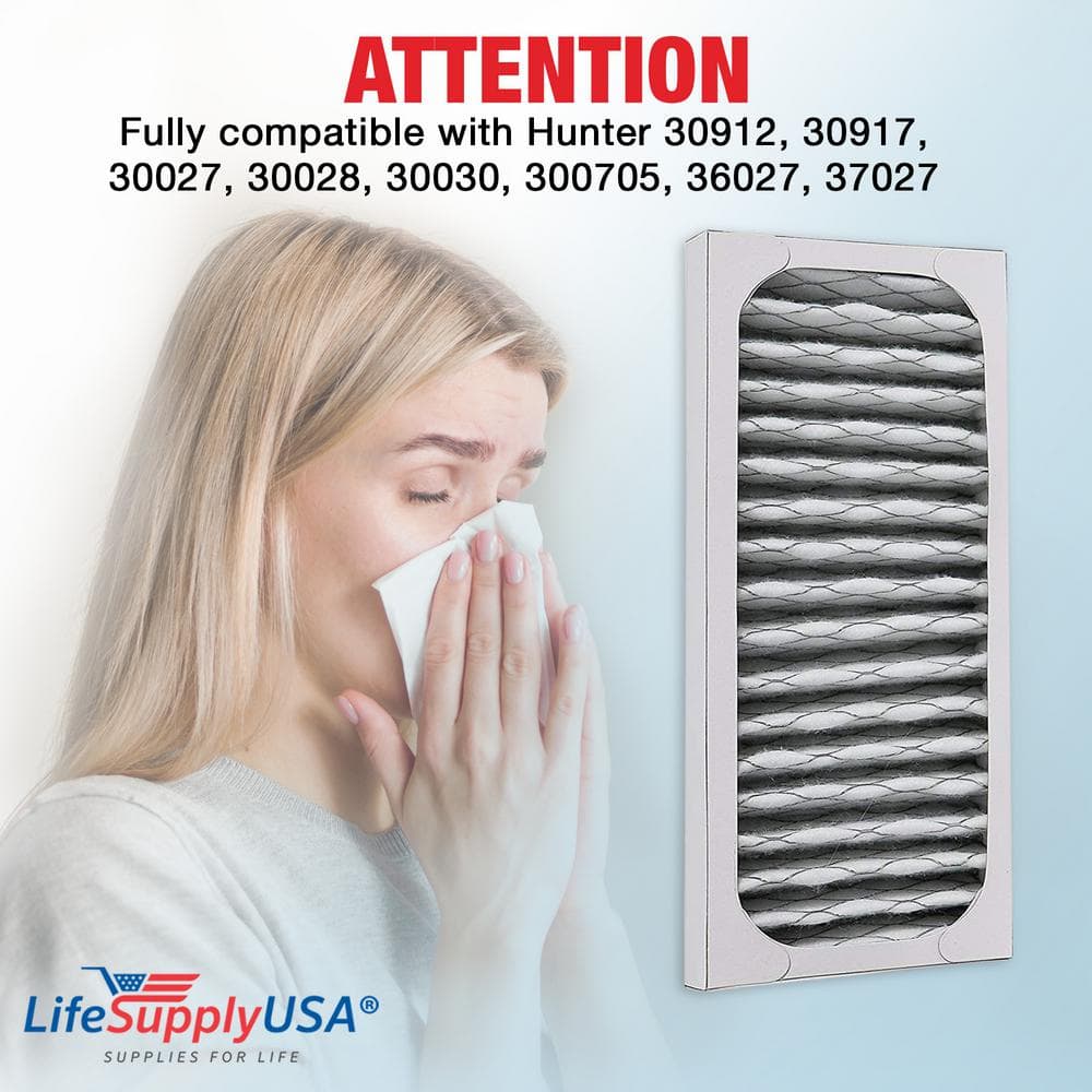 True HEPA Filter Replacement Compatible with Hunter 30912 30917 30027 30028 30030 300705 36027 37027 Air Purifier - Hercitys