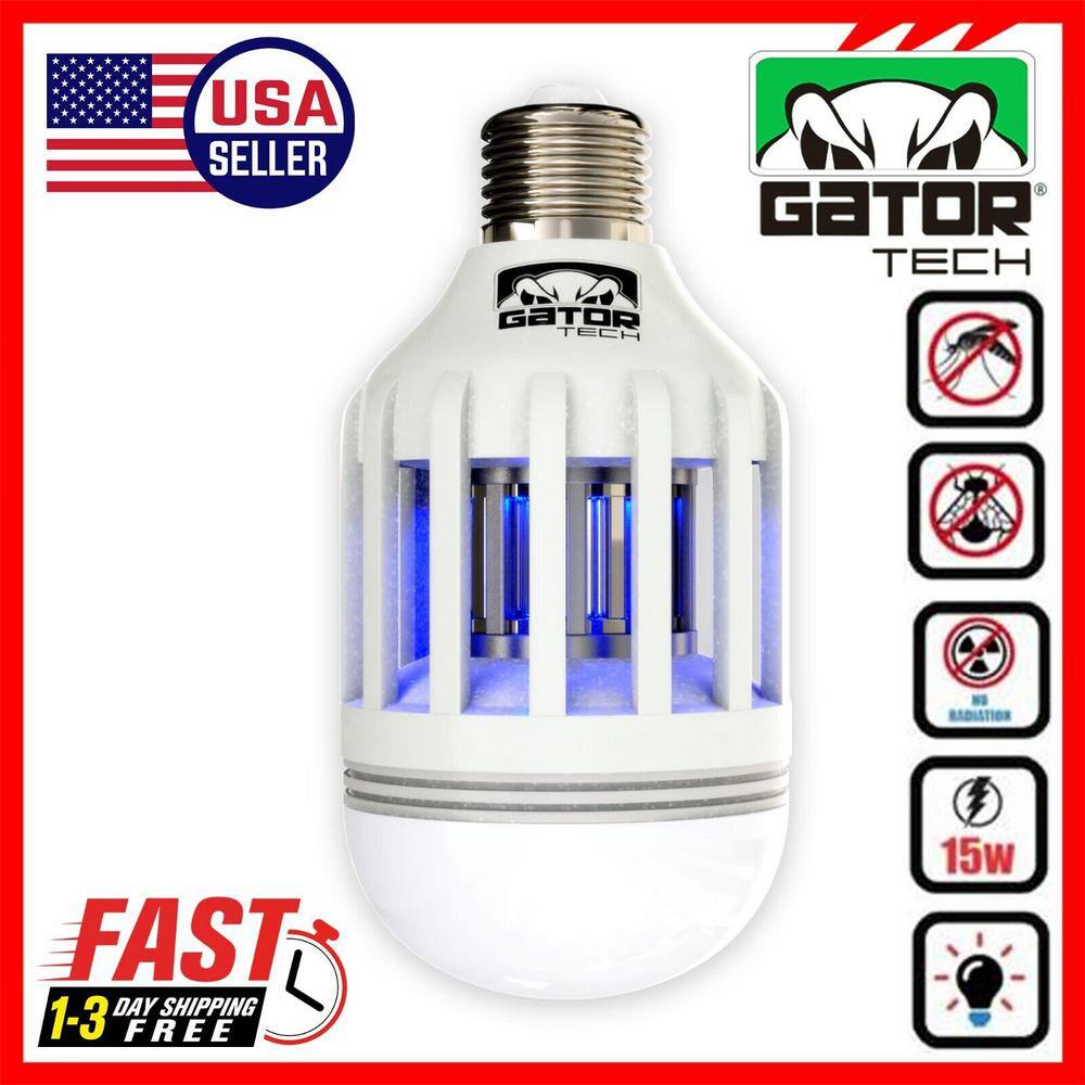 Indoor/Outdoor 110-Volt Mosquito Killer Lawn Insect Control Trap 2-in1 Light Bulb Fly Trap Killer UV Led Lamp - Hercitys