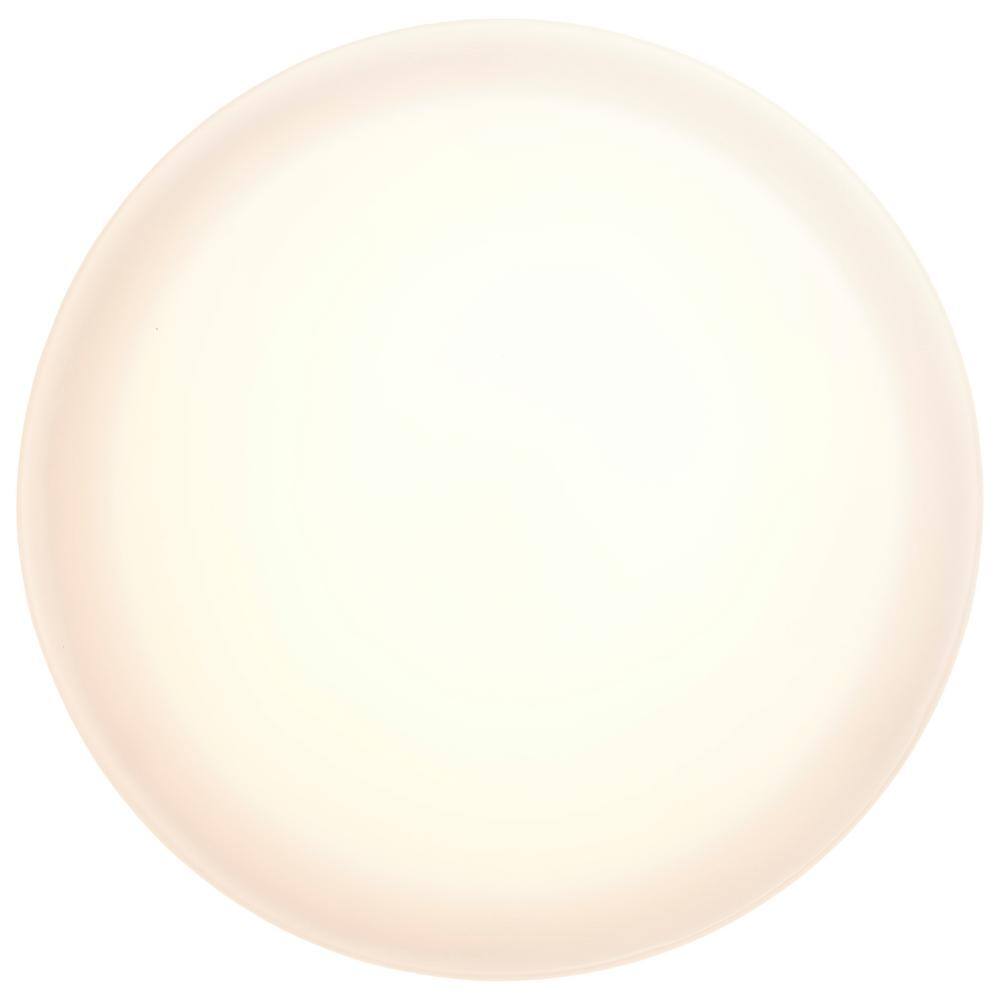 Pi 11 in. Brushed Nickel Transitional Flush Mount with Etched Frosted Glass Shade and Integrated LED - Hercitys