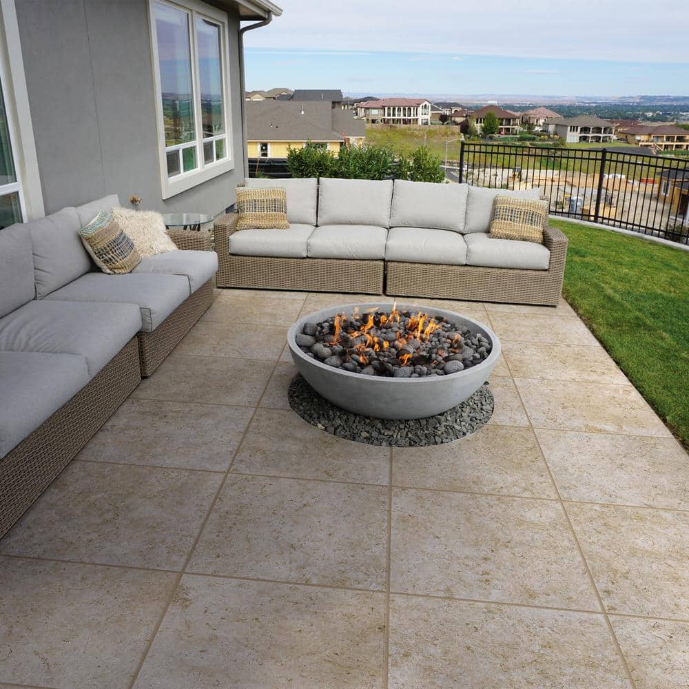 Pietra Jerusalem Beige 24 in. x 24 in. x 0.75 in. Stone Look Porcelain Paver - Hercitys