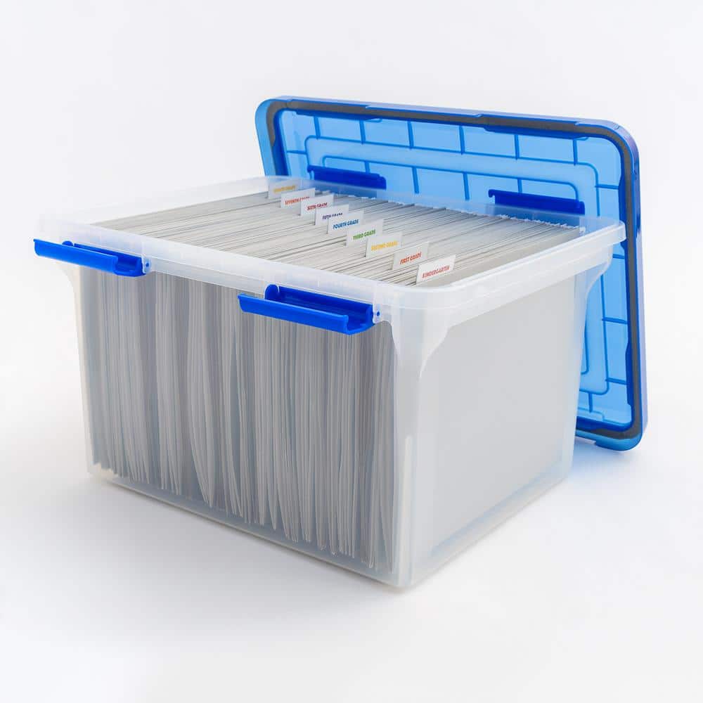 Stackable Plastic Legal/Letter File Storage Tote – Set of 3 - Hercitys