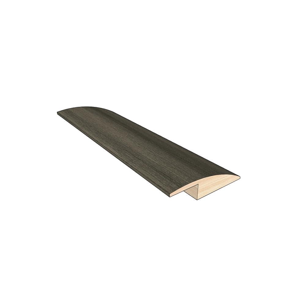 Gunmetal 0.50 in. Thick x 1.50 in. Width x 78 in. Length Overlap Reducer Hardwood Molding - Hercitys