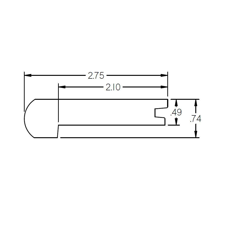 Evaline 0.5 in. Thick x 2.78 in. Wide x 78 in. Length Hardwood Stair Nose - Hercitys