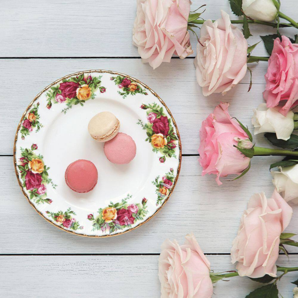 Old Country Roses Set – Teacup, Saucer and Plate 8 in. (Set of 3) - Hercitys