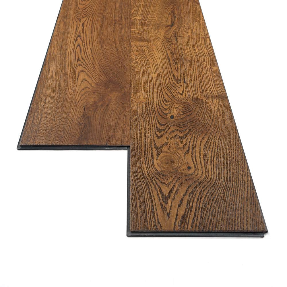 Gingerbread Oak White Oak 1/4 in. T x 6.5 in. W Click Lock Wire Brushed Engineered Hardwood Flooring (21.7 sq.ft./case) - Hercitys