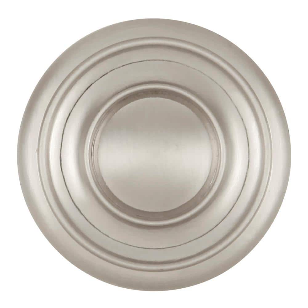 Cottage 1-1/2 in. Dia Satin Nickel Cabinet Knob (10-Pack) - Hercitys