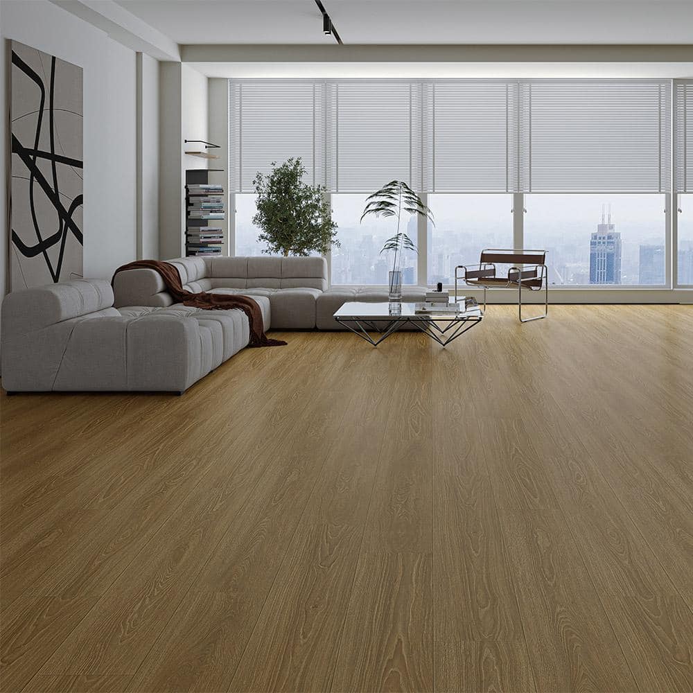 Vast Citadel 13 mm T x 7.7 in. W Waterproof Laminate Wood Flooring (17.96 sq. ft./case) - Hercitys