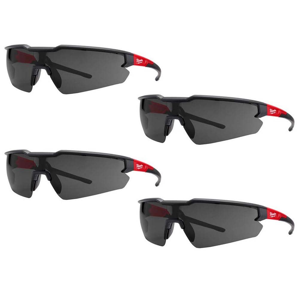Safety Glasses with Tinted Anti-Scratch Lenses (4-Pack) - Hercitys