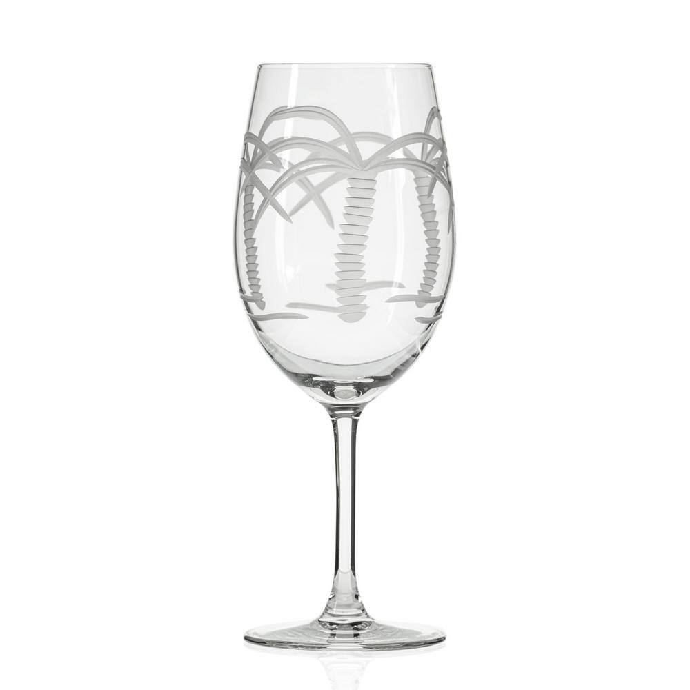 Palm Tree 18 oz All Purpose Wine Glasses – Set of 4 - Hercitys