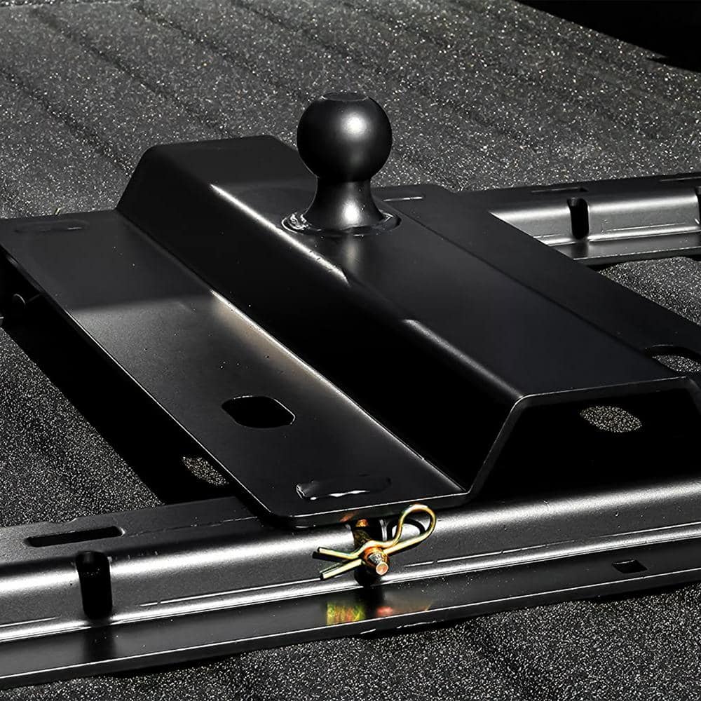 EazLift 2 .07 ft. Universal Fit Gooseneck Ball Plate for In-Bed 5th Wheel Rails with Safety Chain - Hercitys