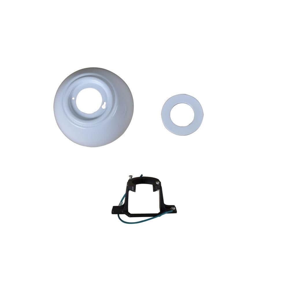 Carrington 60 in. White Ceiling Fan Replacement Mounting Bracket and Canopy Set Trimount - Hercitys