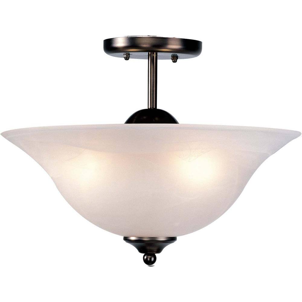 Minster 3-Light Antique Bronze Interior Semi-Flush Mount - Hercitys