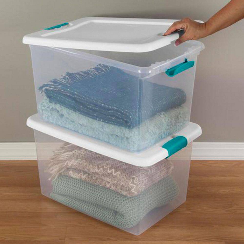 6-Qt. Latch Storage Box (12-Pack), 64-Qt. Latch Storage Box (6-Pack) - Hercitys