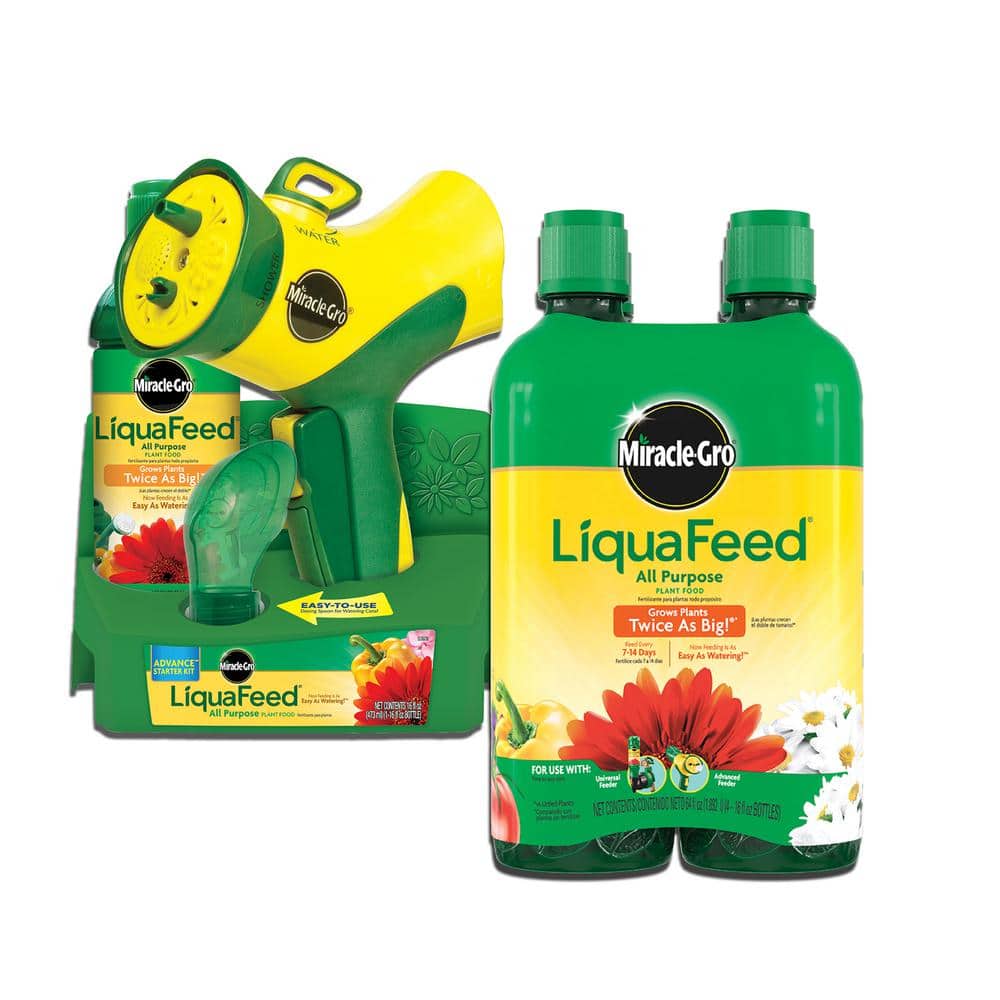 LiquaFeed 16 oz. All Purpose Plant Food Advance Starter Kit and 32 oz. All Purpose Plant Food Refill Bundle - Hercitys