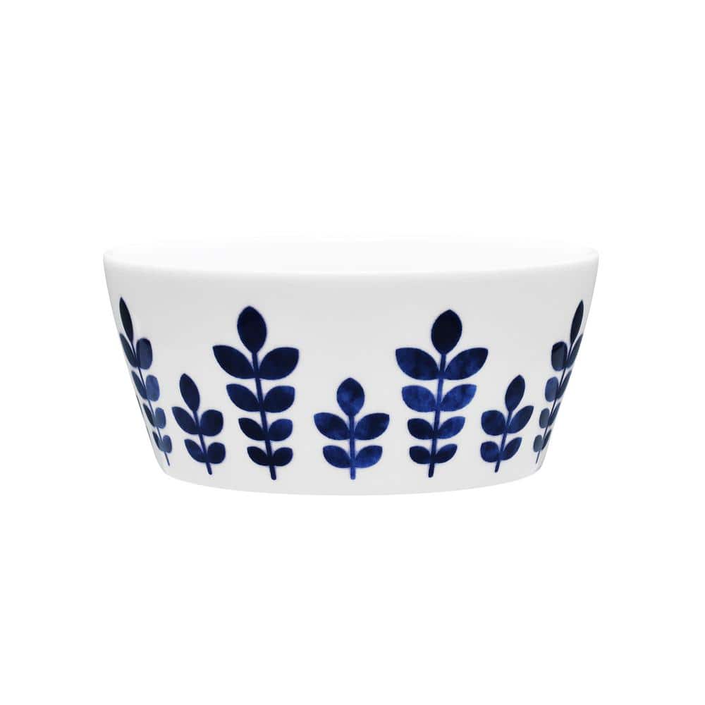 Sandefjord 5.5 in., 15 fl. oz. (Blue) Porcelain Fruit Bowls, (Set of 4) - Hercitys