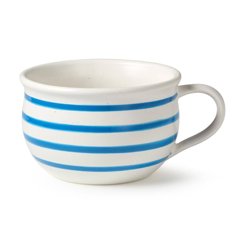 Dockside 5 in. 22 fl. oz. Blue Stoneware Serving Bowl (Set of 4) - Hercitys