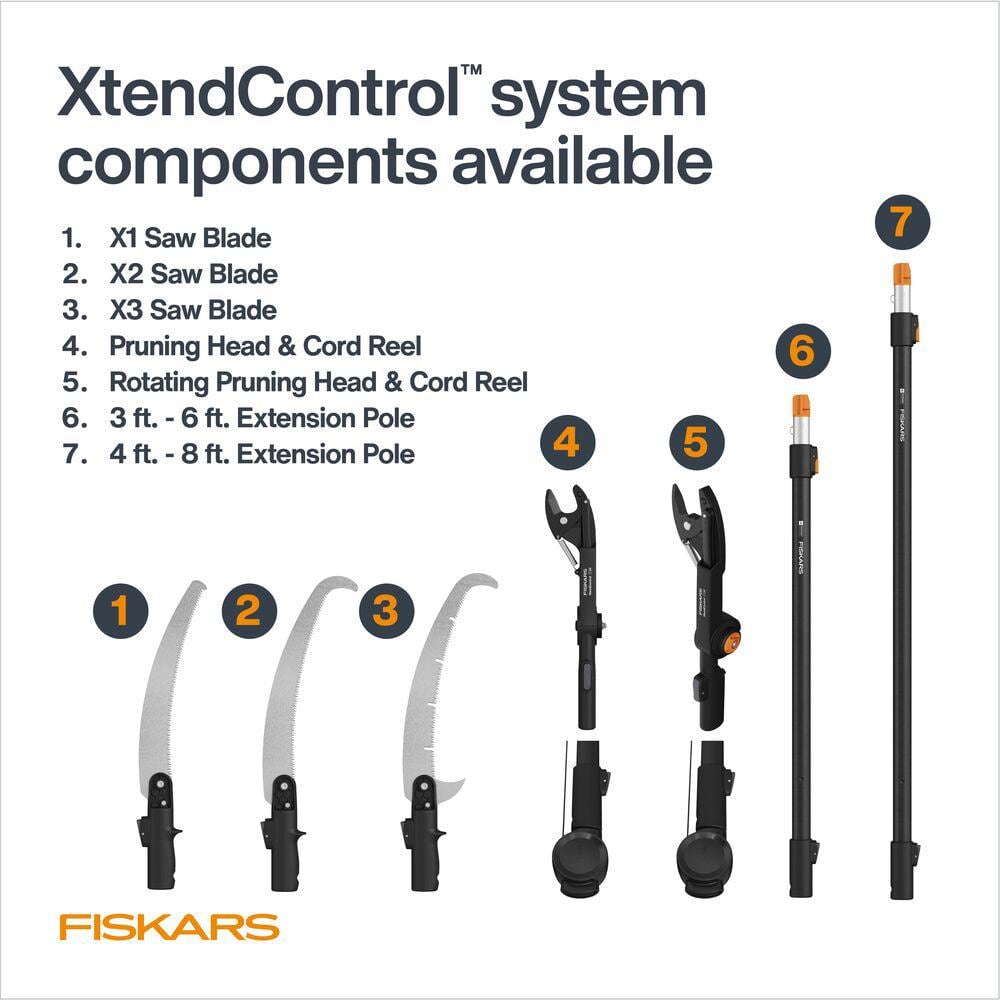 XtendControl 15 in. Steel Blade Tree Pruner Hook Bill Saw Attachment - Hercitys