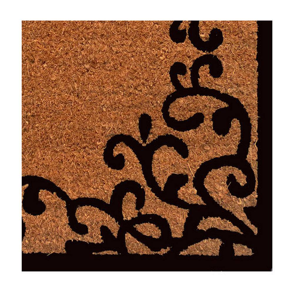 Chateaux Monogram Door Mat 24 in. x 36 in. (Letter N) - Hercitys