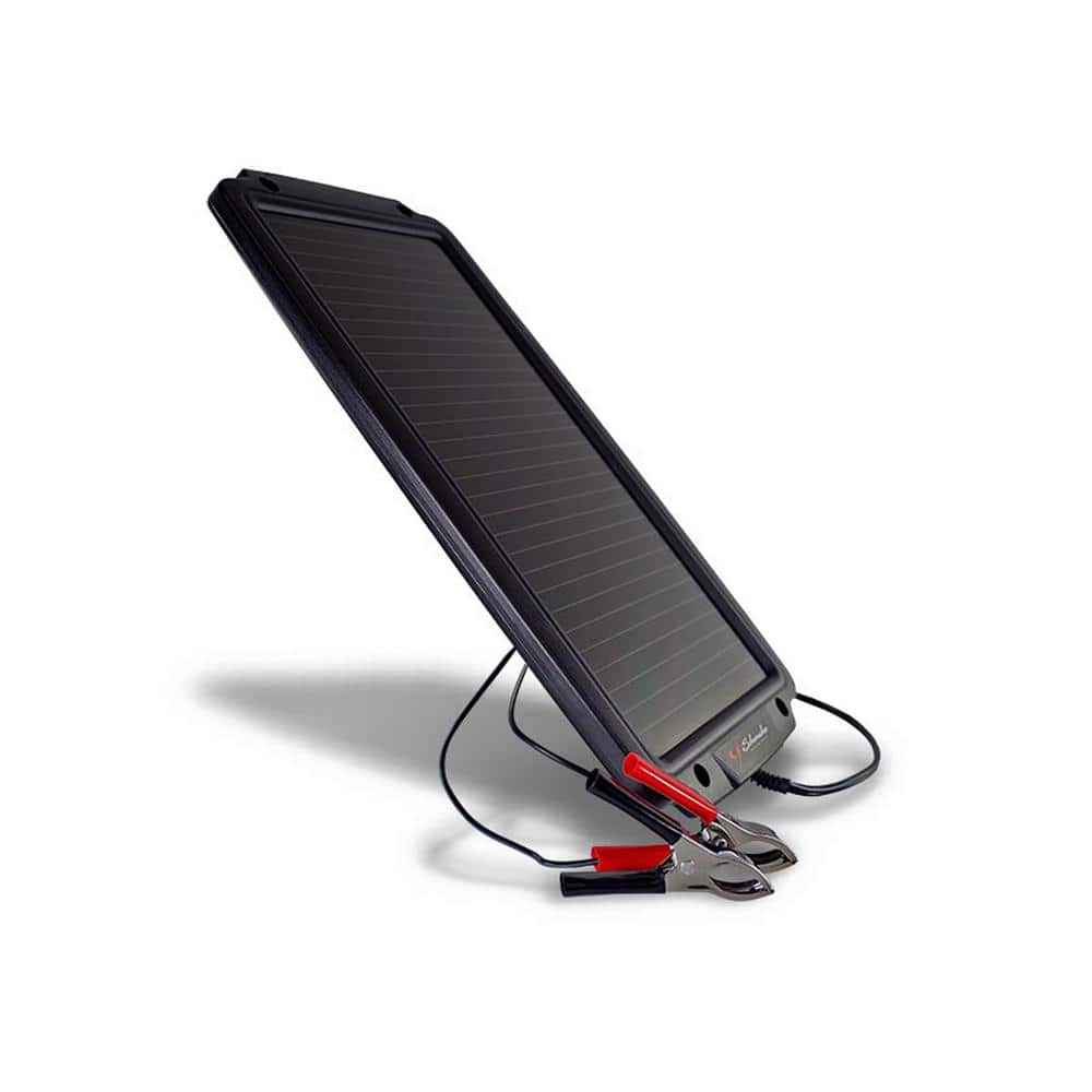 Automotive 12 Volt Solar Battery Maintainer with Quick-Connect ClAmps and DC Accessory Plug - Hercitys