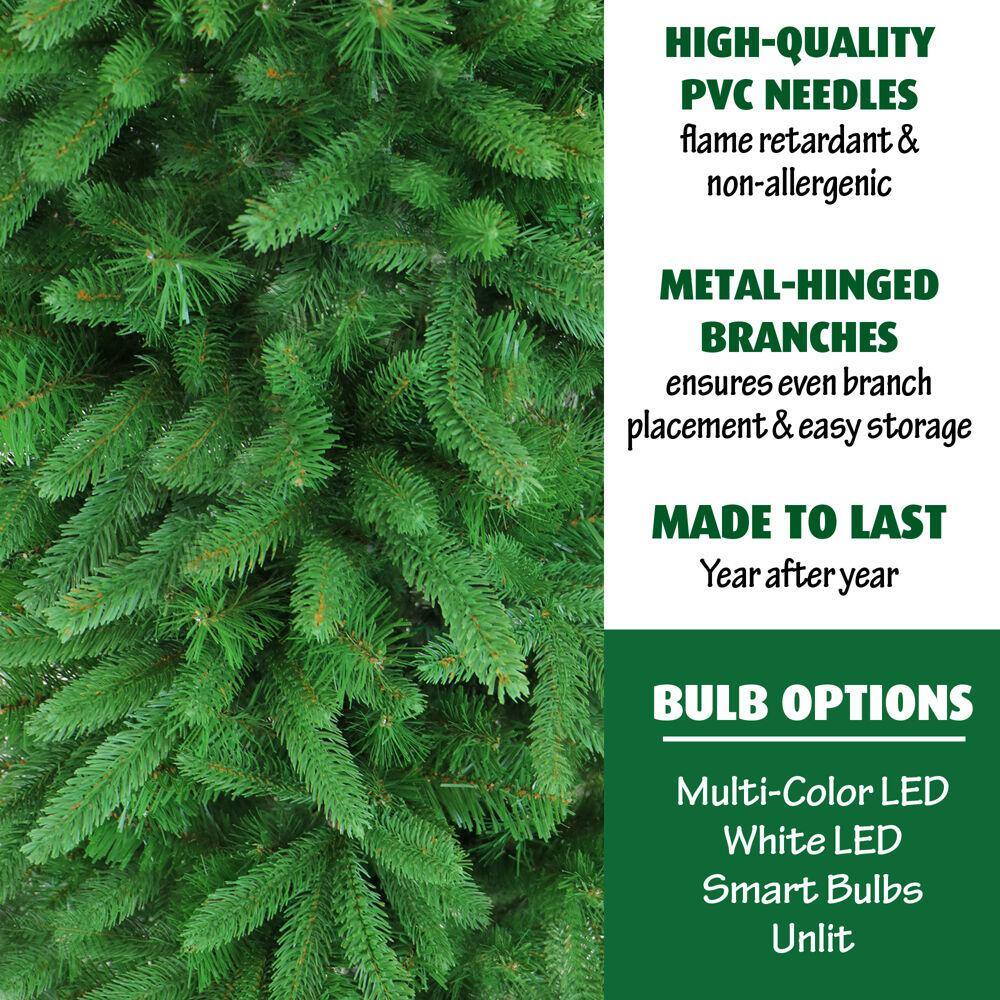 6.5-ft. Carmel Pine Slim Green Artificial Christmas Tree, No Lights, - Hercitys