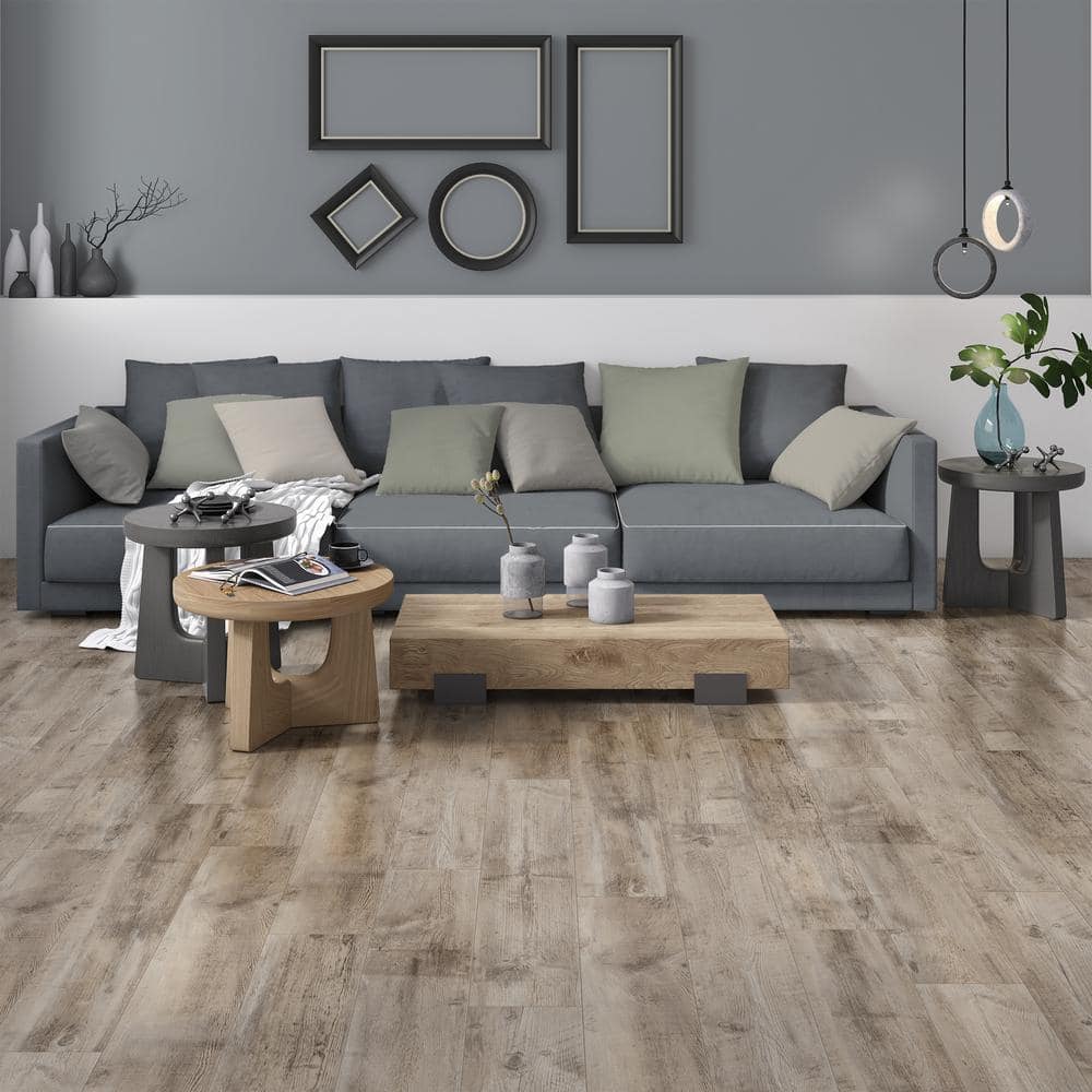Somers Coast Oak 12 mm T x 8.03 in W Waterproof Laminate Wood Flooring (15.9 sqft/case) - Hercitys