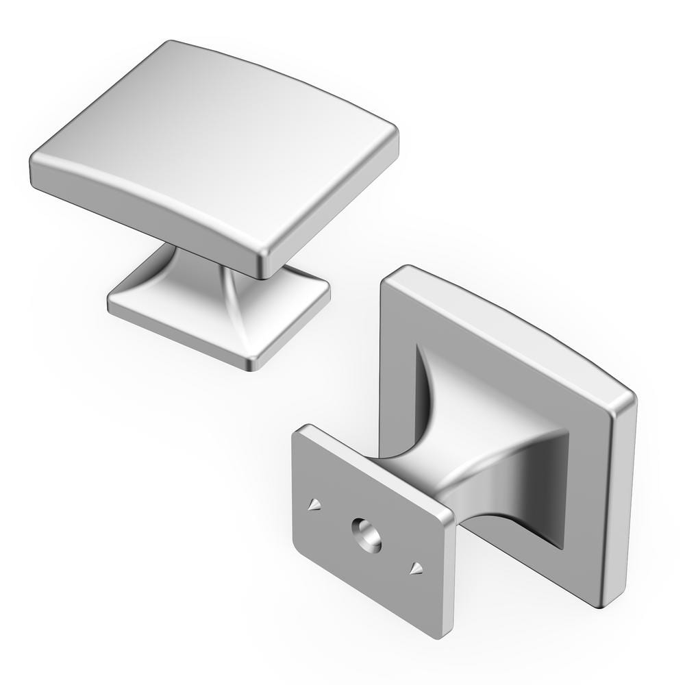 Forge Collection 1-7/16 in. x 1-1/4 in. Cabinet Knob Classic Chrome Drawer, Kitchen, Bathroom (10-Pack) - Hercitys