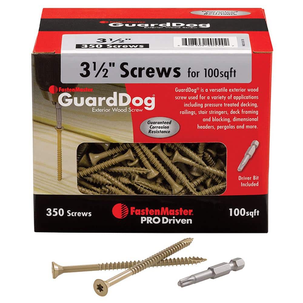 GuardDog #10 x 3-1/2 in. Torx Drive, Bugle Head Exterior Wood Screw (350-Pack) - Hercitys